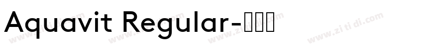 Aquavit Regular字体转换